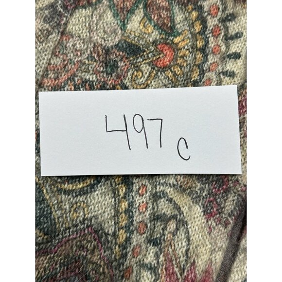 Vintage Robert Kitchen Womens Brown Paisley Open Front Long Cardigan SZ XXLarge - Picture 8 of 8